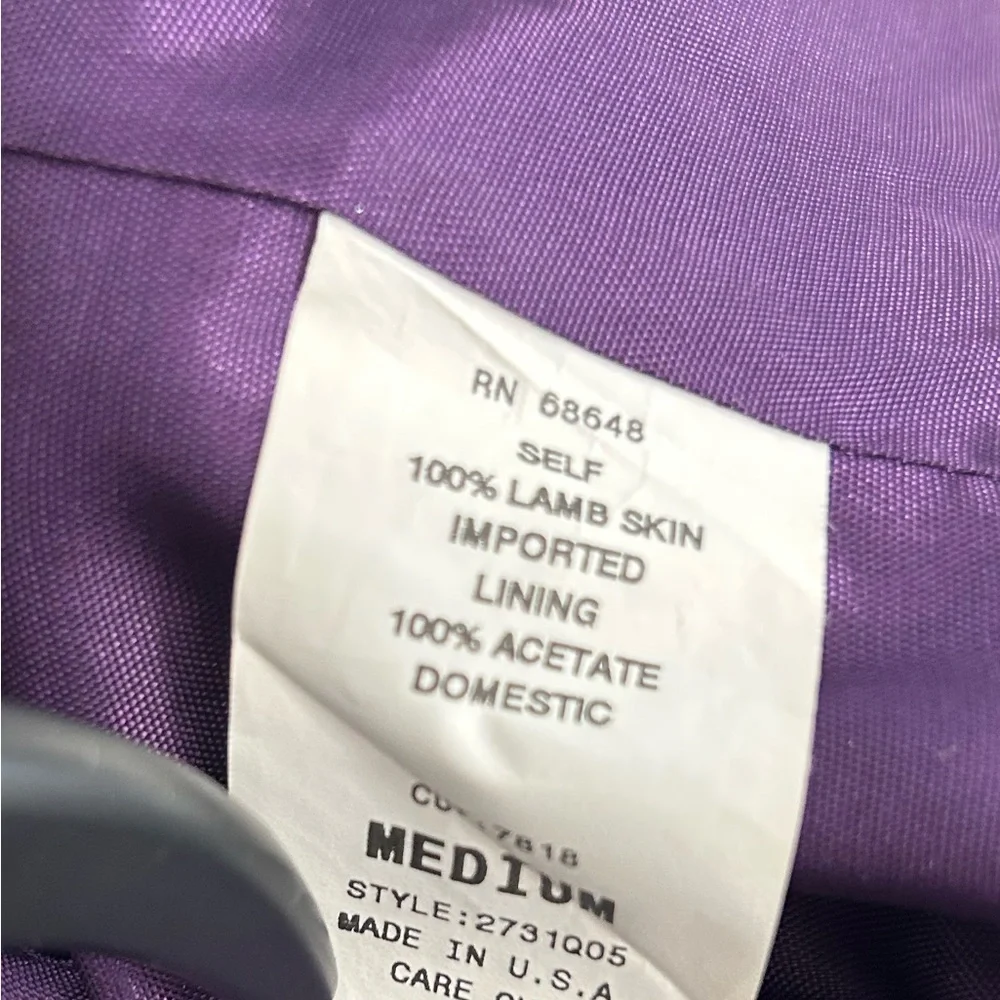 Vintage A.B. S. By Allen Schwartz purple Leather Jacket - Picture 8 of 10